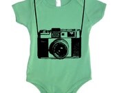 Vintage Toy Camera Baby Onesie Boy Bodysuit - American Apparel - 3-6m, 6-12m, 12-18m, 18-24m, (7 Color Options)