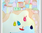 St Ives 1 (Cornwall) Watercolour by Maisy Mooling