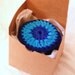 Multipurpose Pot Scrubber -  Set of 4 - Bright Blue and Cobalt Blue Reversible Nylon Pot Scrubbies With Handle