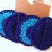 Multipurpose Pot Scrubber -  Set of 4 - Bright Blue and Cobalt Blue Reversible Nylon Pot Scrubbies With Handle