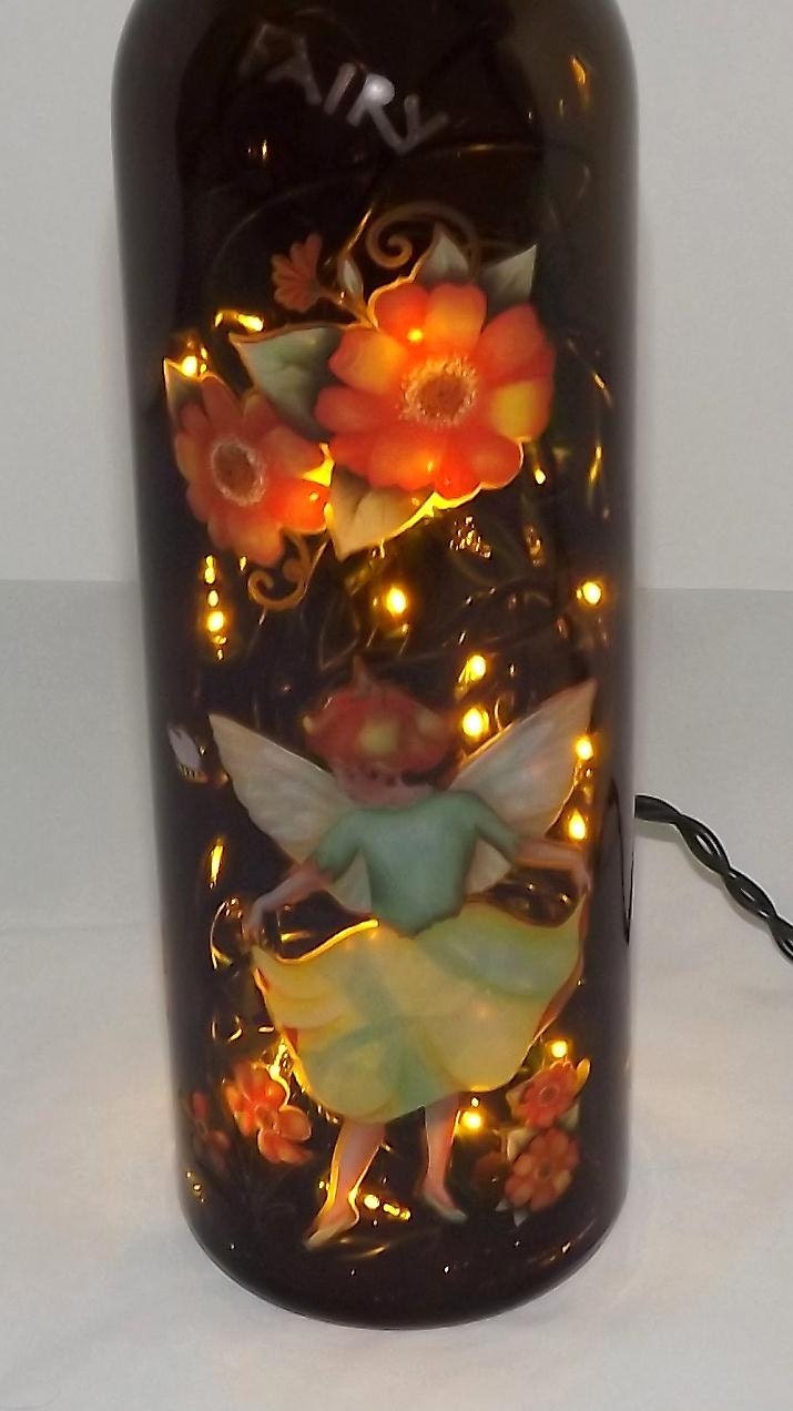 Unique Peach Fairy Bottle Accent Bar/Table Lamp/Light-NICE-Great Gift Idea