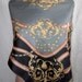 Vintage Scarf Equestrian by Totes Gray Black Large Shawl