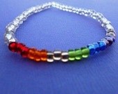 Rainbow Czech Bead Bracelet
