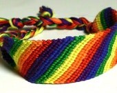 Super Thick Lesbian Pride Friendship Bracelet Rainbow