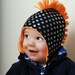 the MOHAWK SKULLY beanie, available in multiple fabrics and colors, multiple sizes available, great photography prop