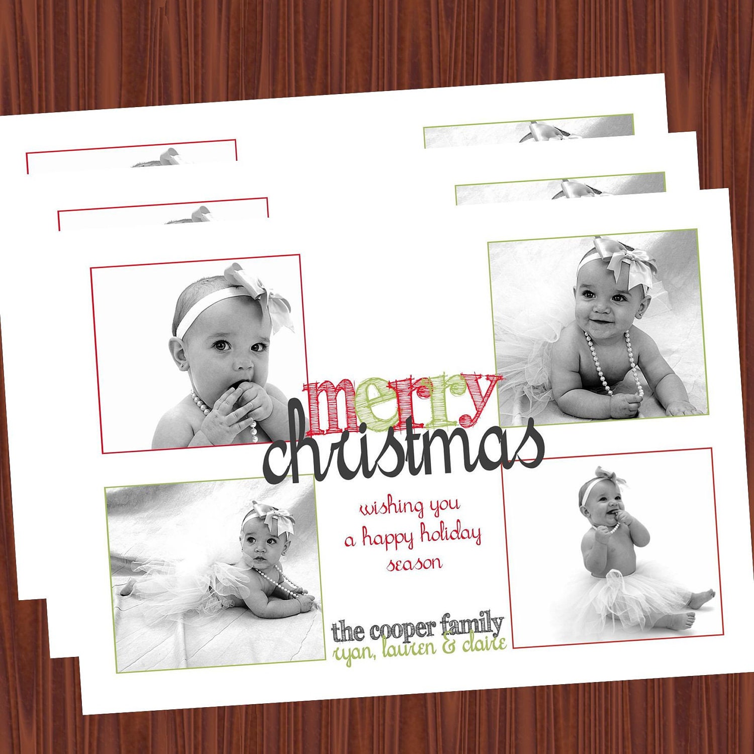 Christmas Cards- Photo Cards-Holiday Cards Printable JPEG Il_570xn