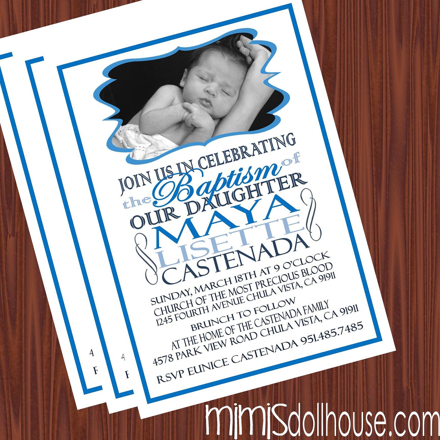 Baptism Invitation- Religious Baptism Invitations JPEG/PDF Il_570xn