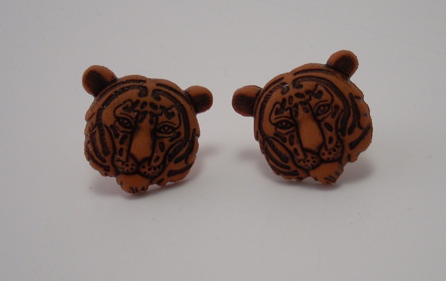 Bobcat Earrings - Orange and Black