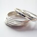 Hammered Stacking Rings - Sterling Silver - Set of three (3)