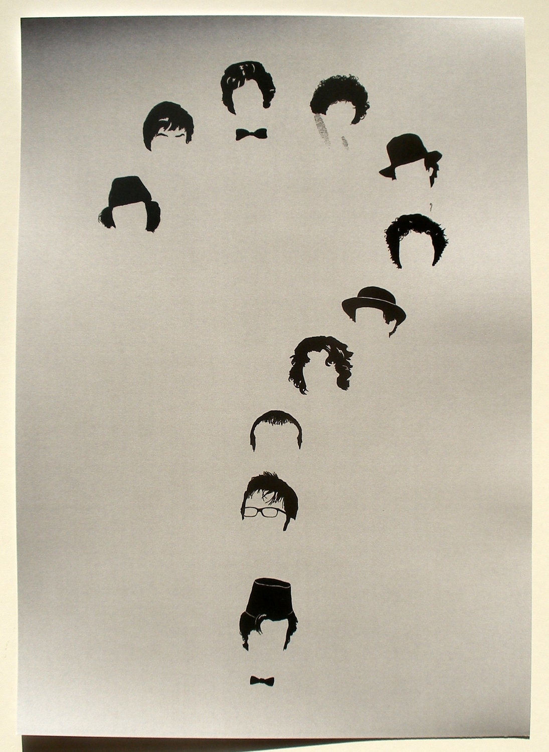 Doctor Who print - Who - Dr Who inspired A3 Minimalist art poster