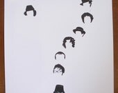 Doctor Who print - Who - Dr Who inspired A4 Black and White small art poster