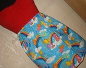 Care Bears Mini Skirt - High Waisted Ladies Mini Skirt -  Handmade & Ready to Ship