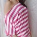 10% discount with coupon code cvetinka10 CuSTOM MadE Oversized Maternity Pink And White Striped Dress Tunic Top STRIPES Xs/ S/ M/ L/ XL
