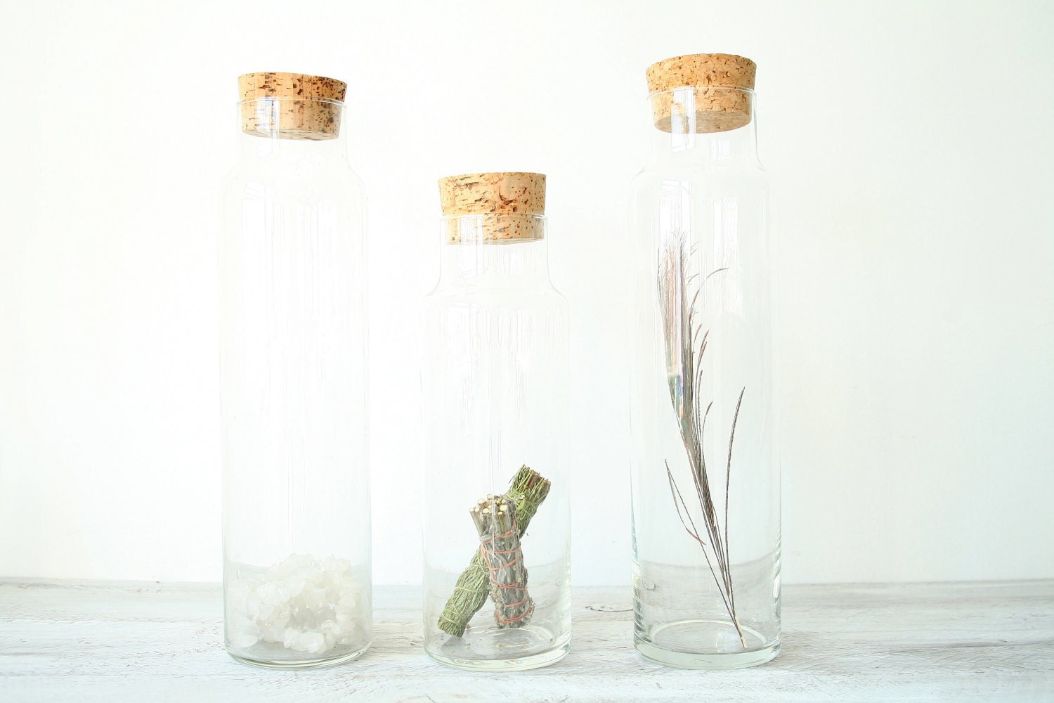 Glass Jars with Cork Lids