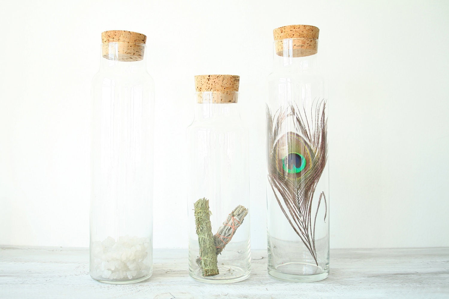 Glass Jars with Cork Lids