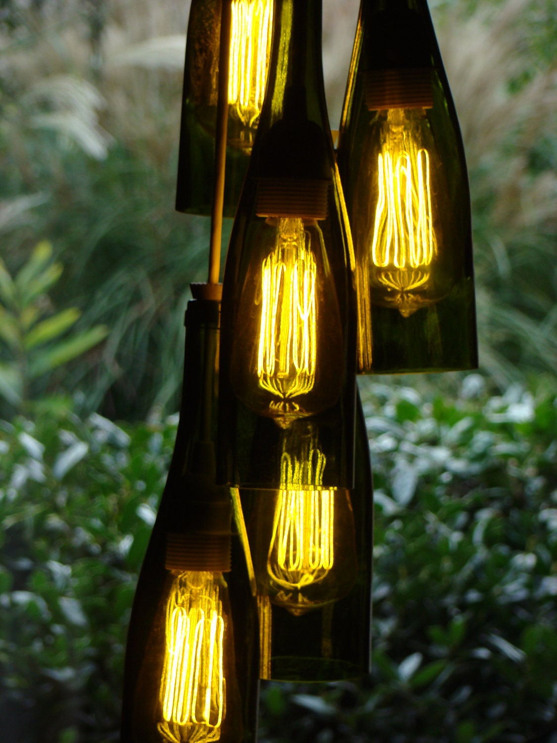 Wine Bottle Chandelier