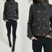 Winter coat wool coat cashmere coat gray coat grey coat double breasted coat military coat/winter jacket woollen coat short ( (FM017)