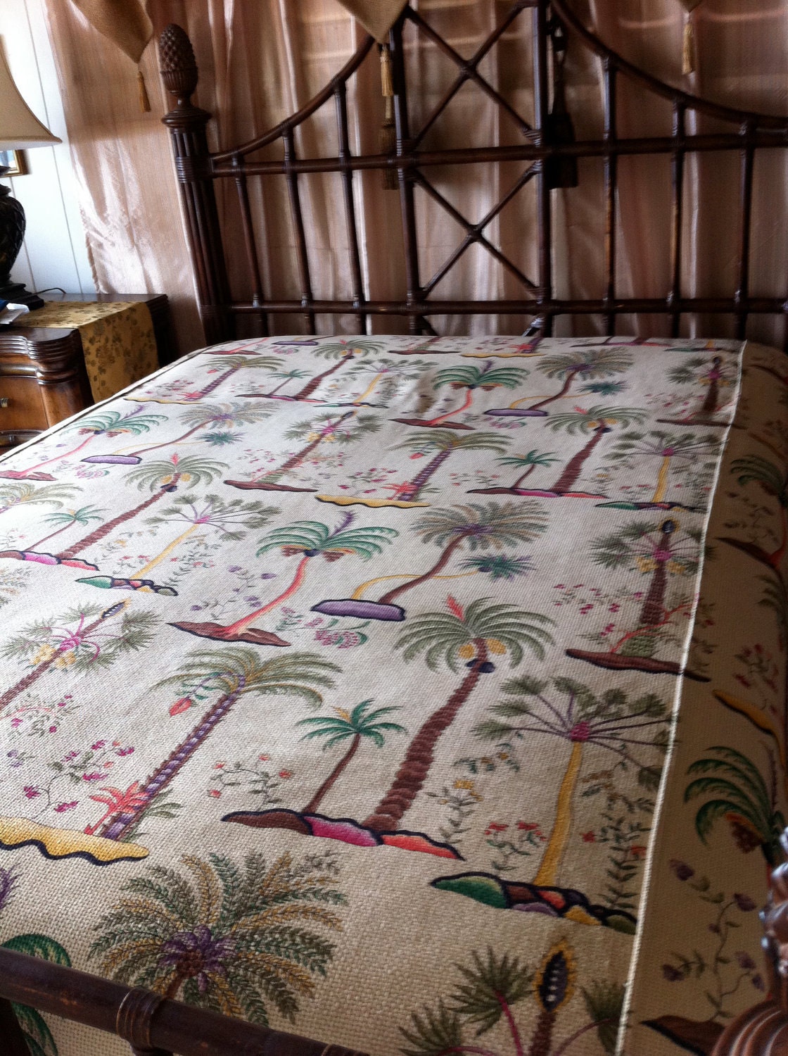 Exclusive Tropical Cotton Blend Bedspread-TREASURY ITEM