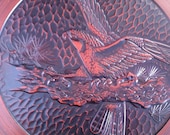 Japanese 15" "Eagle on Pine Branch" Vintage Melamine Kamakura style platter