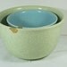 Vintage Bauer Bowl Speckled Pottery Mixing Bowls Set/2 Farmhouse