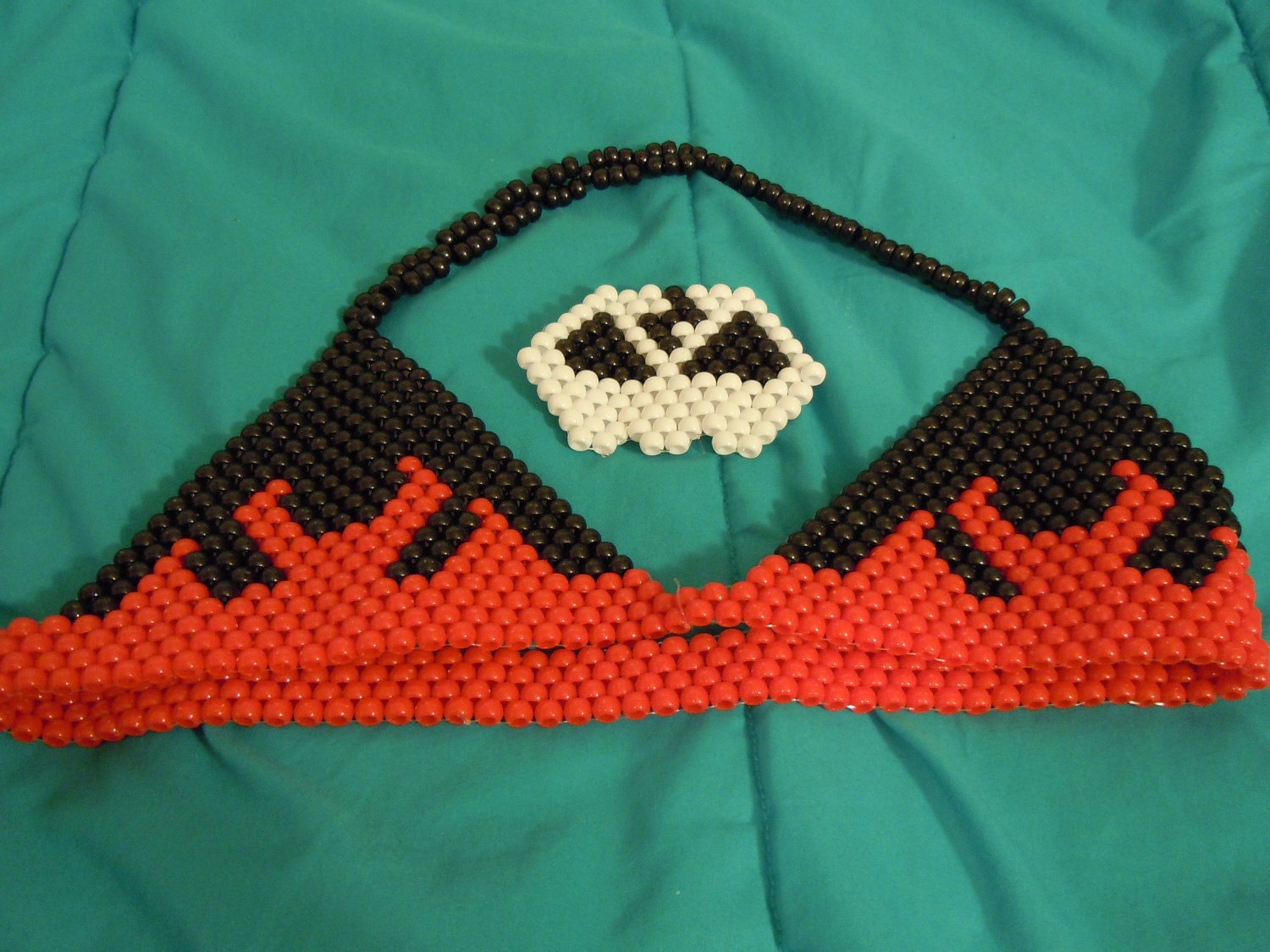 Gurren Lagann Inspired Yoko Littner Flame Bra and Skull Hairpiece 32B