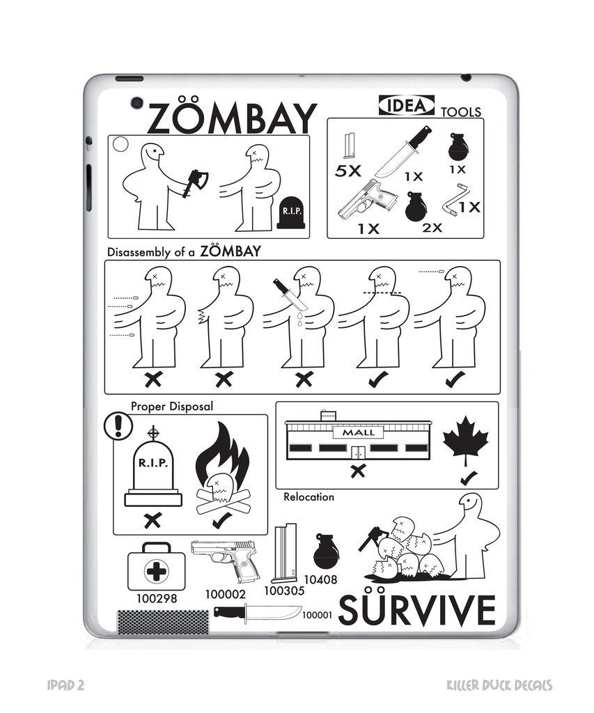 Ikea Zombie Plan iPad 2 Skin