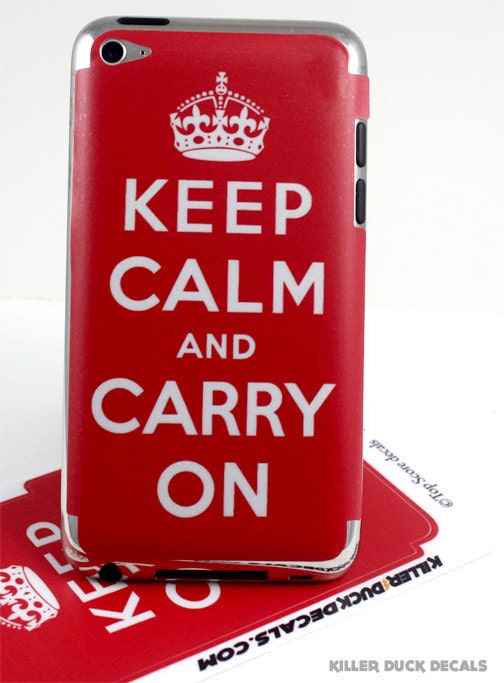 Keep Calm and Carry On iPod Touch Decal Skin