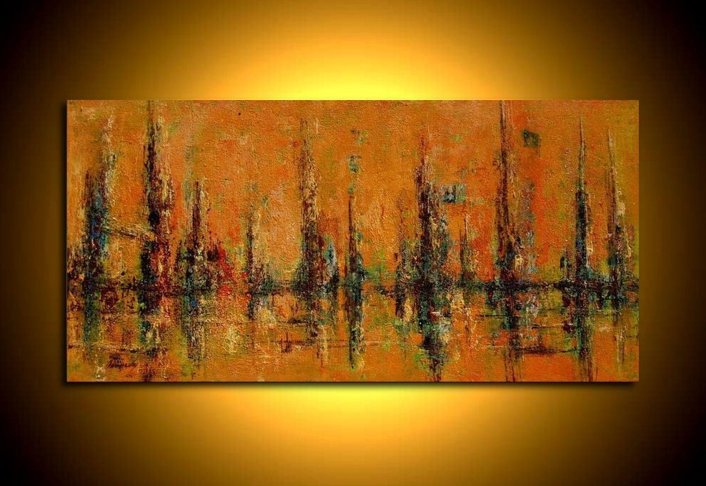 abstract orange painting