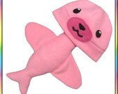 Pink Seal Plushie Hat - Antipill Fleece Anime Animal Fin Plush Tail Cute Kawaii Cosplay Geek Adult Teen Child Sweet Warm Soft