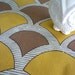70's vintage mustard brown upholstery fabric