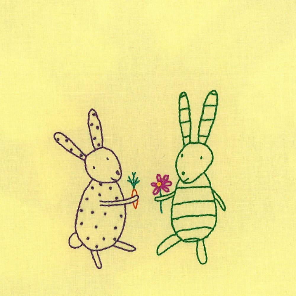 Bunny embroidery pattern PDF