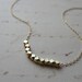 Petite gold and rose gold nugget necklace - gold and rose gold necklace