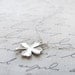 Small silver clover necklace - silver shamrock necklace - lucky silver jewelry