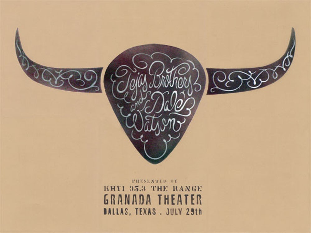 Tejas Brothers / Dale Watson - Concert Poster