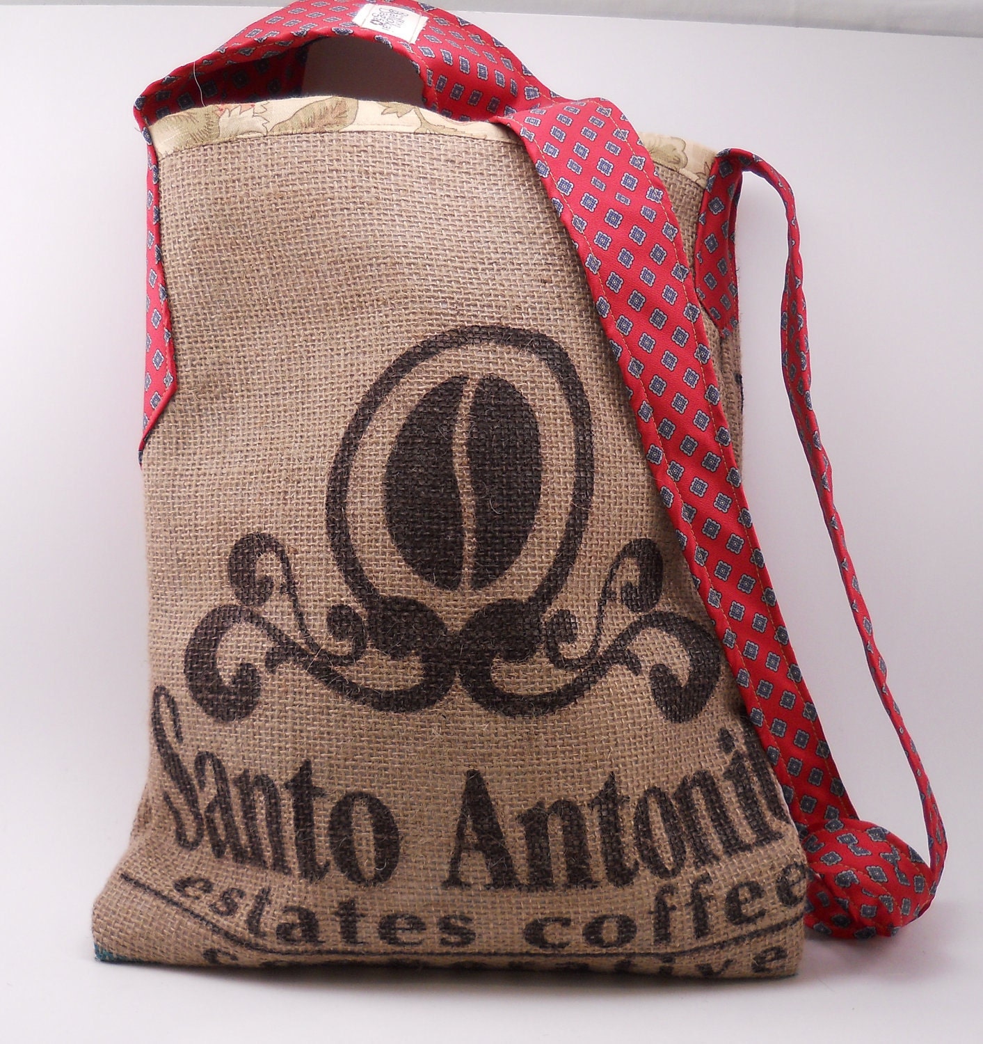 Recycled Coffee Sack Tie Bag