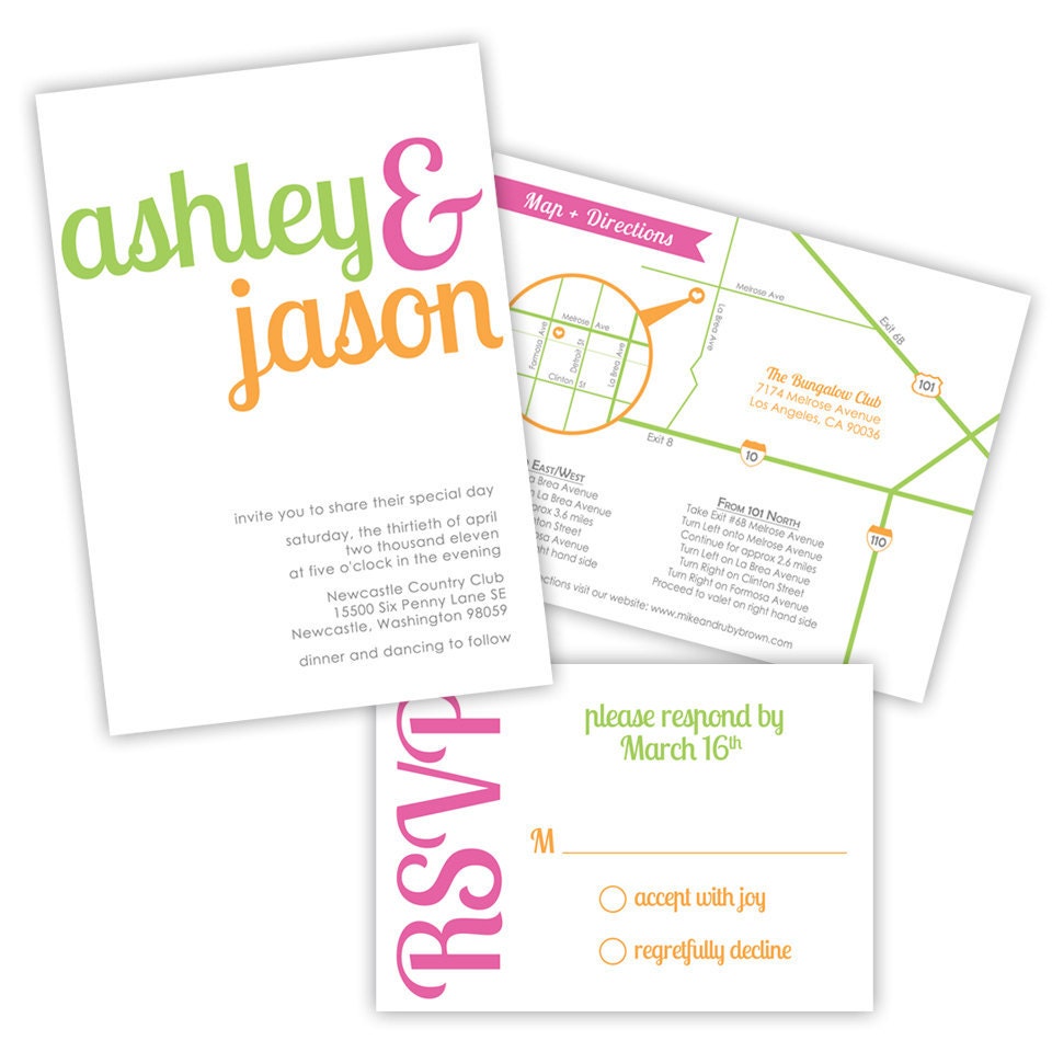 Tangerine Wedding Invitations