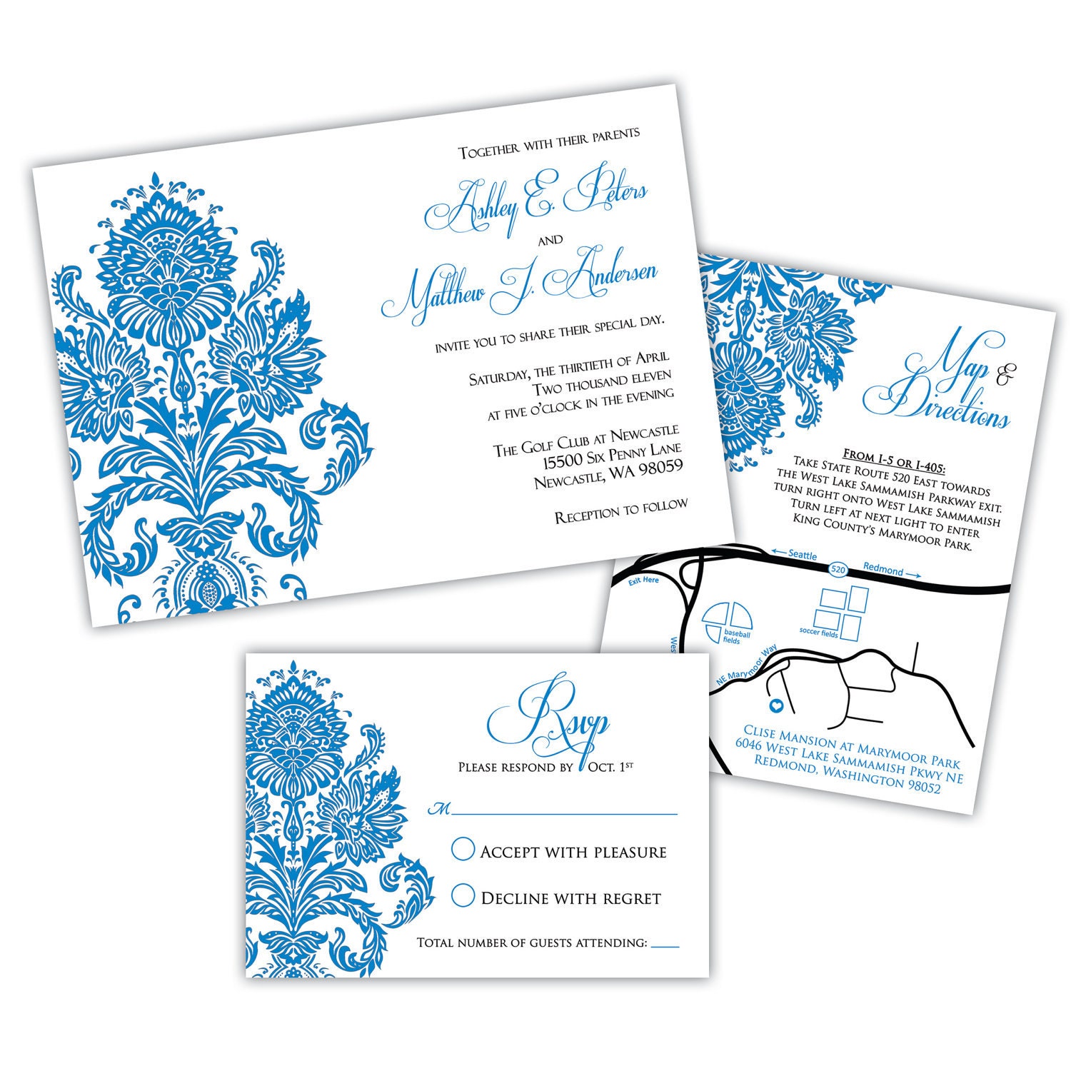 Damask Wedding Invitations