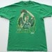 Vintage 1990 Boston Celtics Larry Bird NBA Basketball T Shirt Green 90s Classic Sports