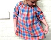 girls dress - plaid sparkle- 12m, 18m, 2T, 3T, 4T, 5T - kyandkin