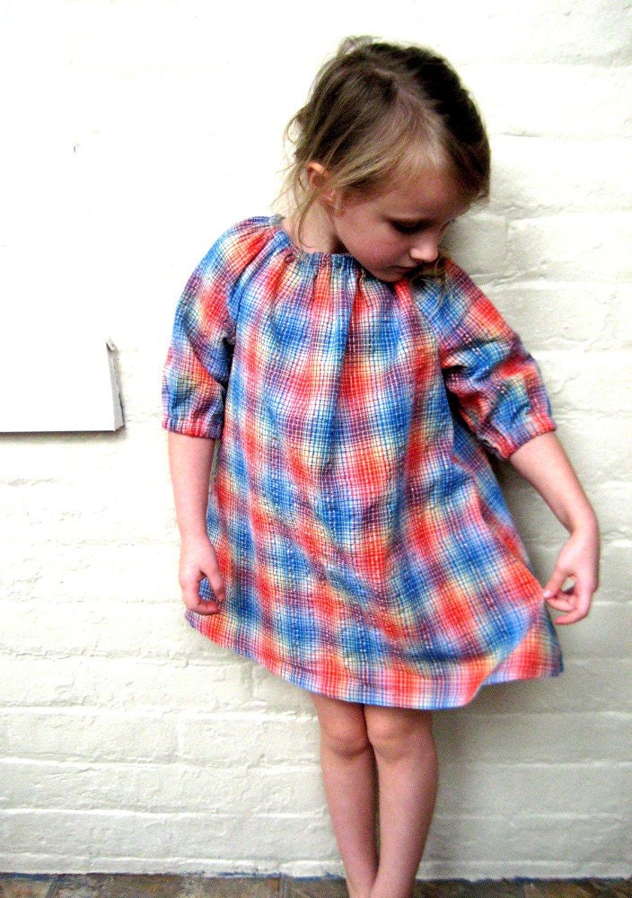 girls dress - plaid sparkle- 12m, 18m, 2T, 3T, 4T, 5T - kyandkin