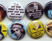 WOLLSTONECRAFT Mary Feminist Feminism 8 Pinback 1" Buttons Badges Pins
