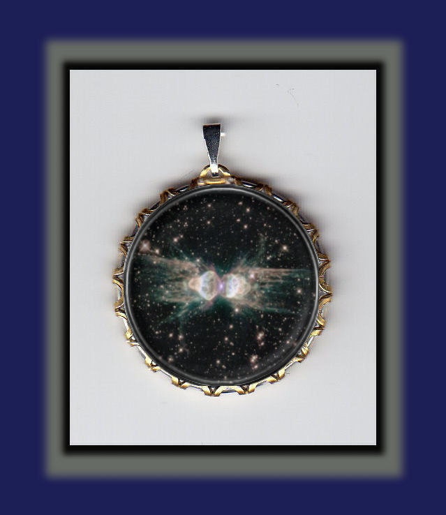 Ant Nebula Beautiful Outer Space Art Brass Charm