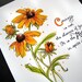 Courage Inspirational Quote Print. Flowers Art. Black-eyed Susans. 5x7