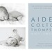 baby boy custom photo birth announcement - breathe