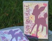 Purple "I love you, dear" Deer Sign
