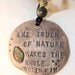 Shakespeare Nature Clay Pendant Necklace OOAK