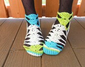 Sandal Slippers in Mod Stripes Size Women's 5, 6, 7, 8, 8 1/2