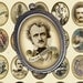 Edgar Allan Poe - Victorian Goth 30x40mm Cameo-Size Oval Textured Images - Digital Collage Sheet - Download & Print