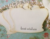 Gift Tags- Vintage Royal Crown- Wedding Collection- Best Wishes- Set of 6