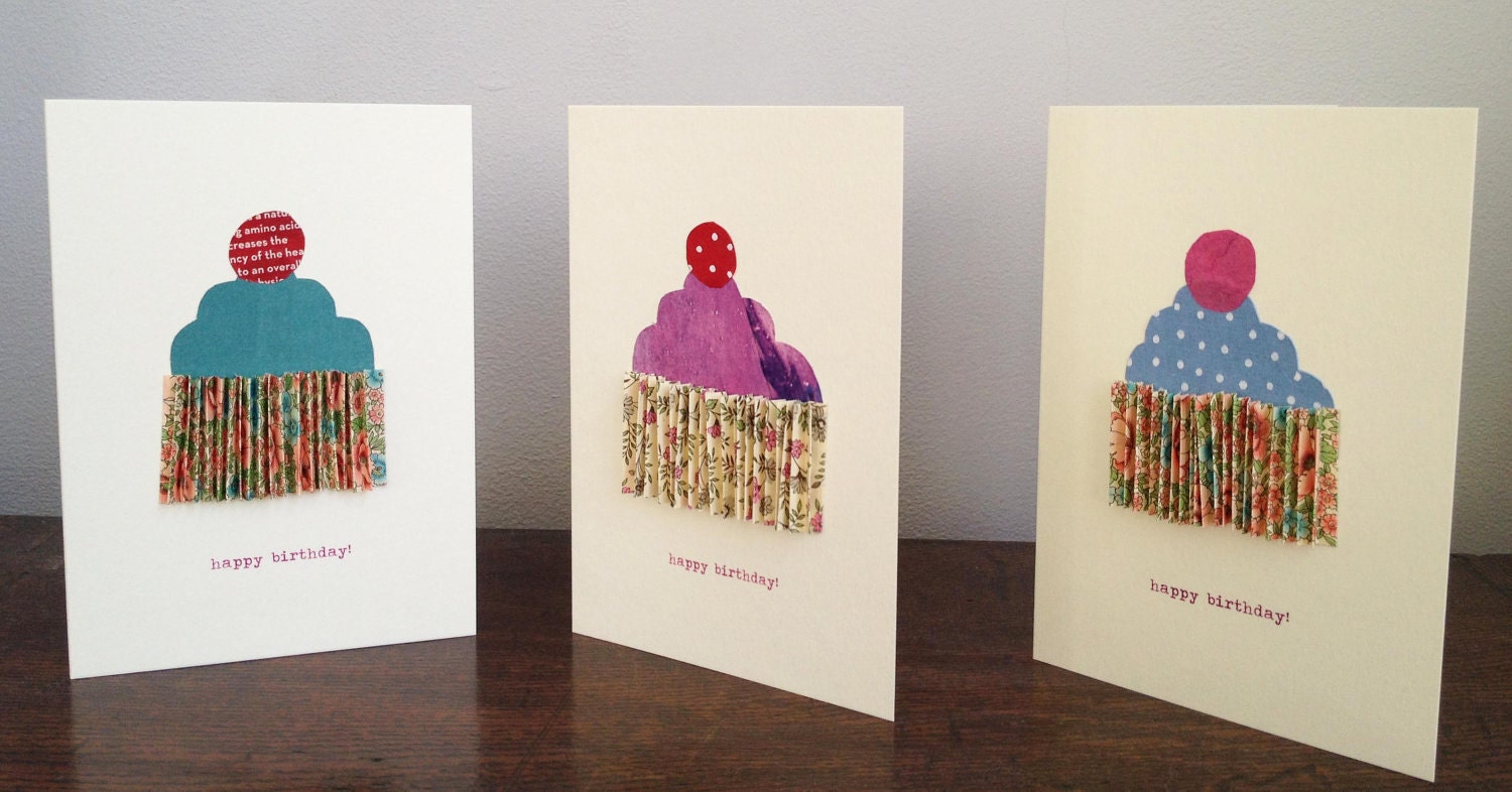 Cupcake Concertina Birthday Card